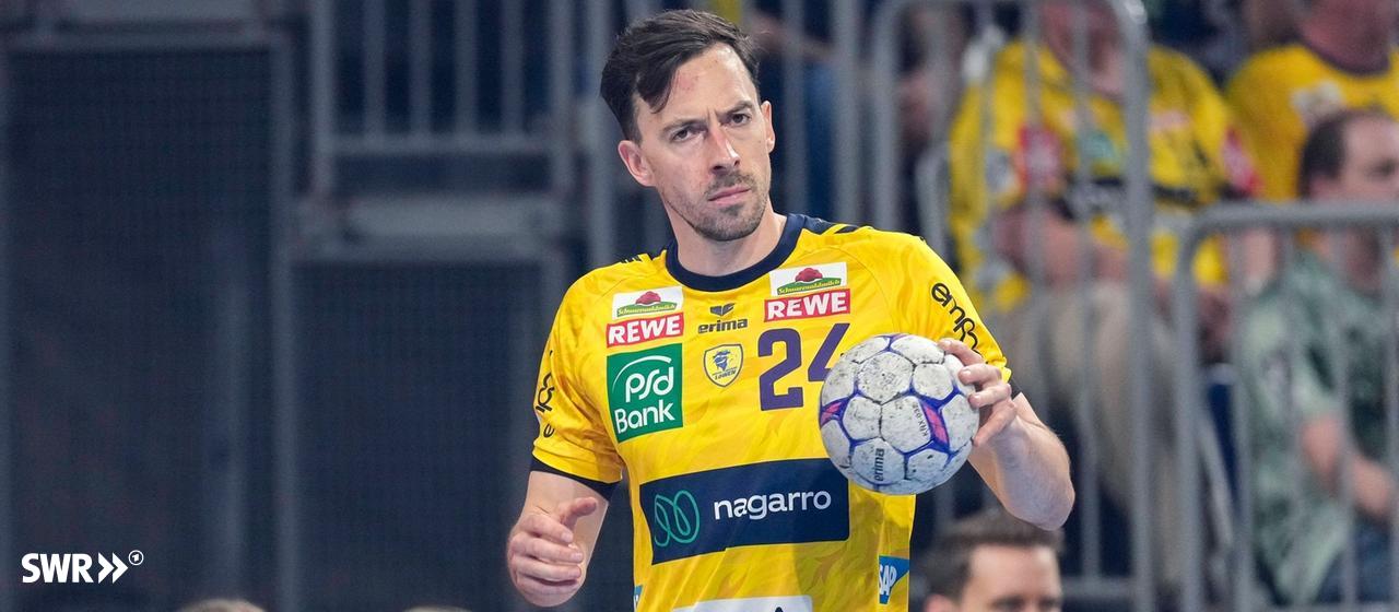 Patrick Groetzki (handball player) at the last home game for the Rhein-Neckar Löwen