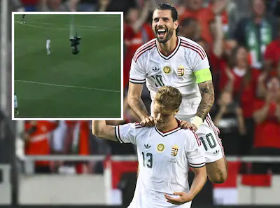 Players unscathed: camera falls onto the field with a huge impact during Hungary’s international match | Sport