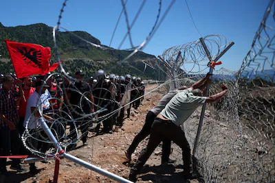 Protesters break through fences around Albanian luxury resort linked to Trump’s son-in-law