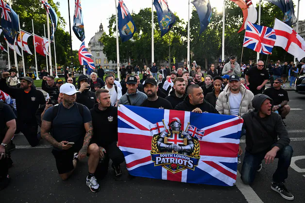 There is already a demonstration in London on Tuesday evening