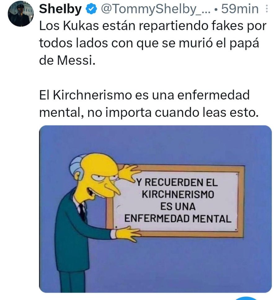 Santiago Caputo charged against Flor Peña for the fake death of Messi’s father