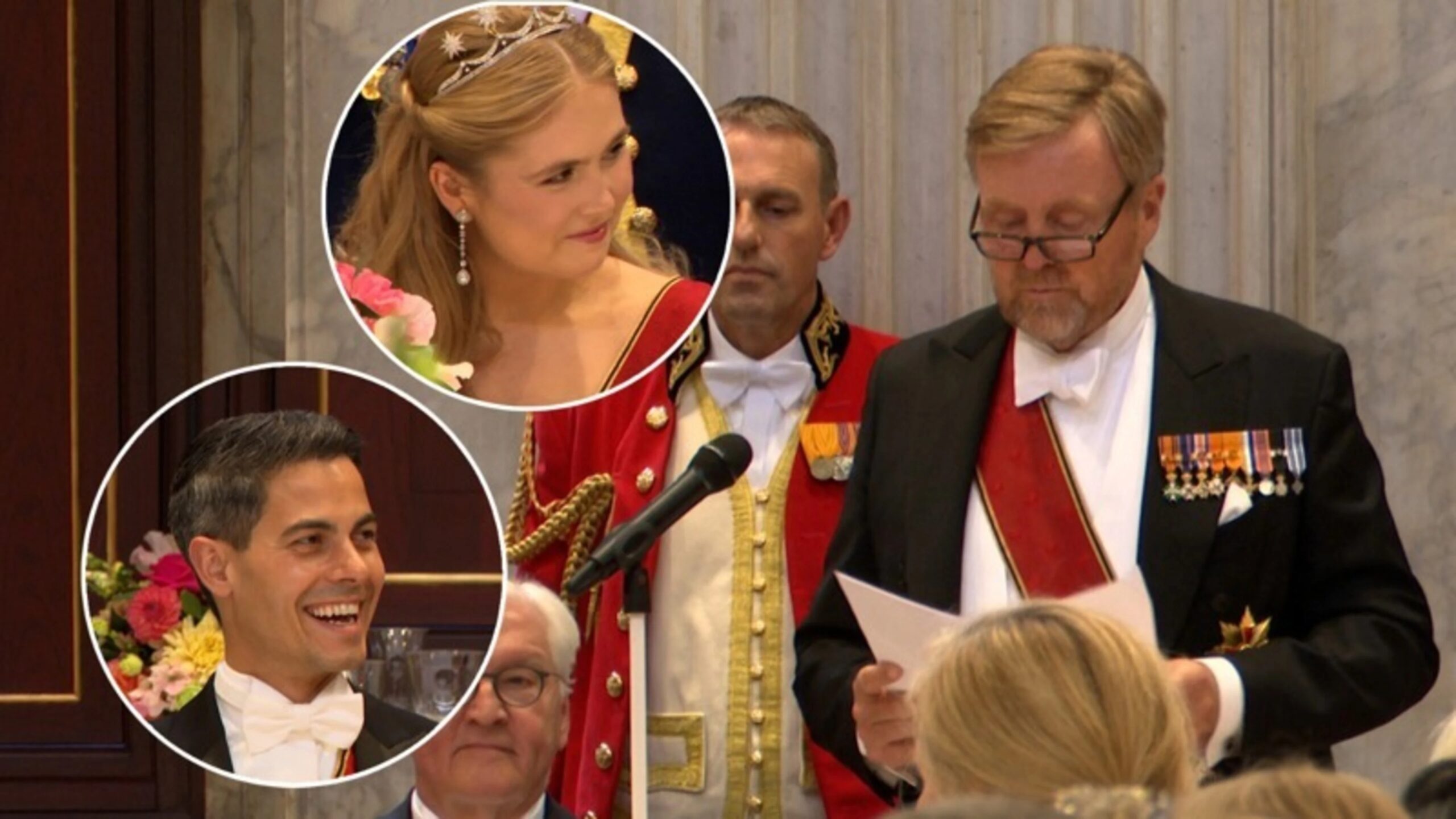 State banquet full of jokes: ‘I had a frikandel especially at the campsite’
