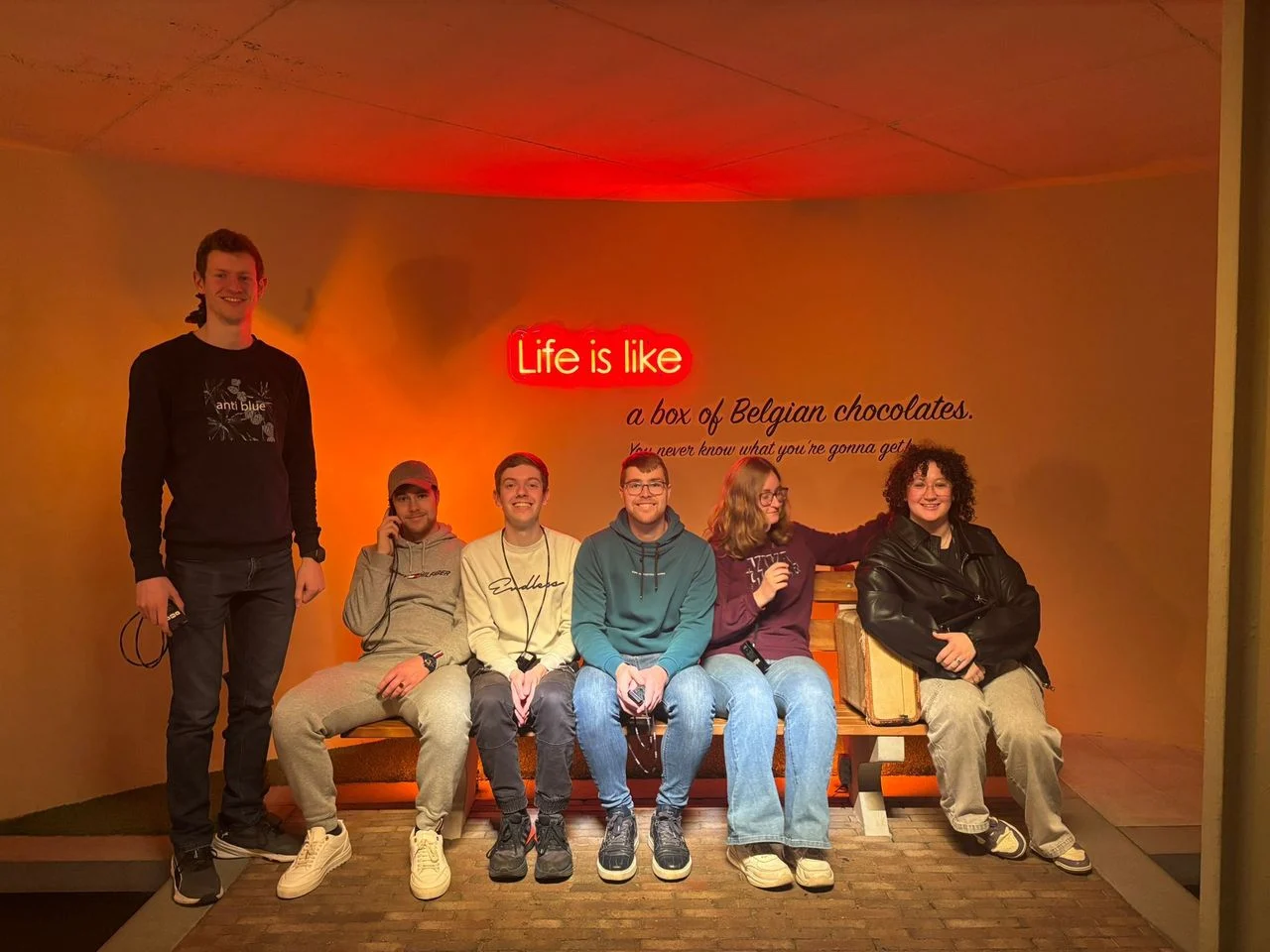 From left to right: Lars, Elco, Stijn, Jelle and supporters (own photo)