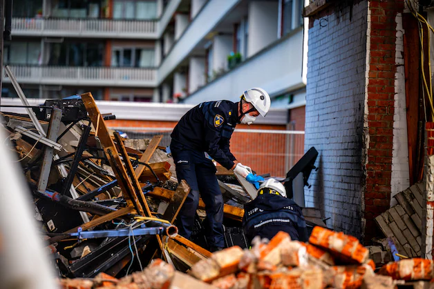 The police Forensic Investigation is investigating a day after the explosion