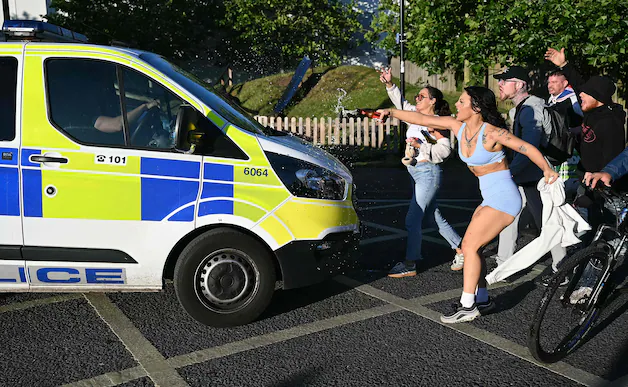 The protest in Southampton was fierce.