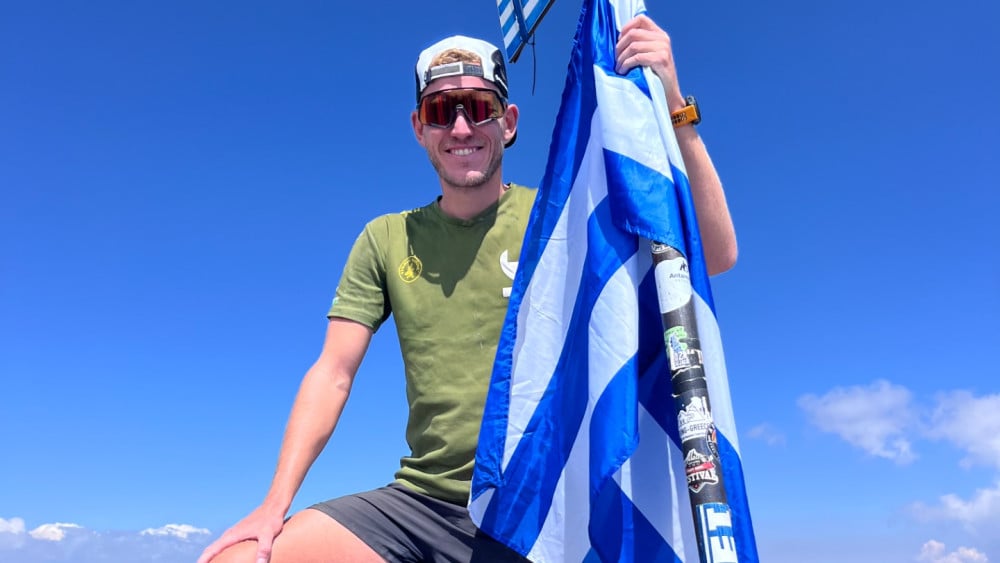 Ultra runner Rick was happy with the scorching heat today