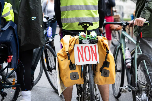 Image during an education protest this week in Namur. 