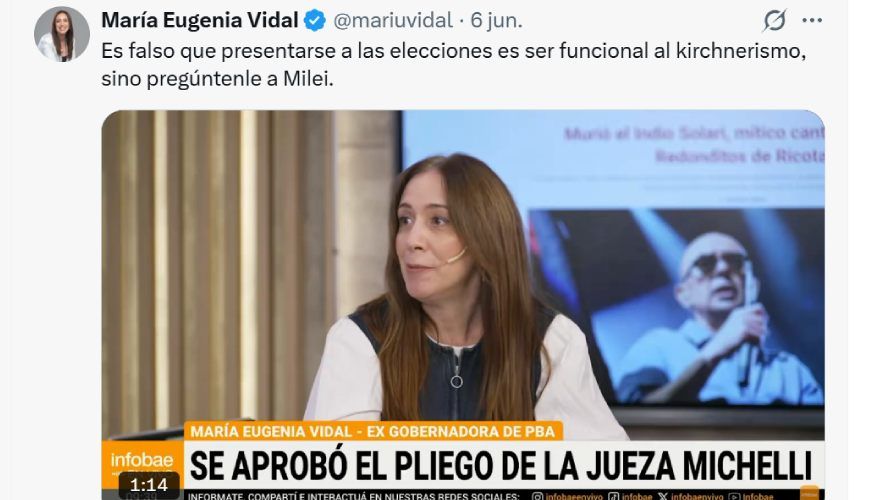 Vidal vs. Milei: the file as a weapon and the PRO in its sights