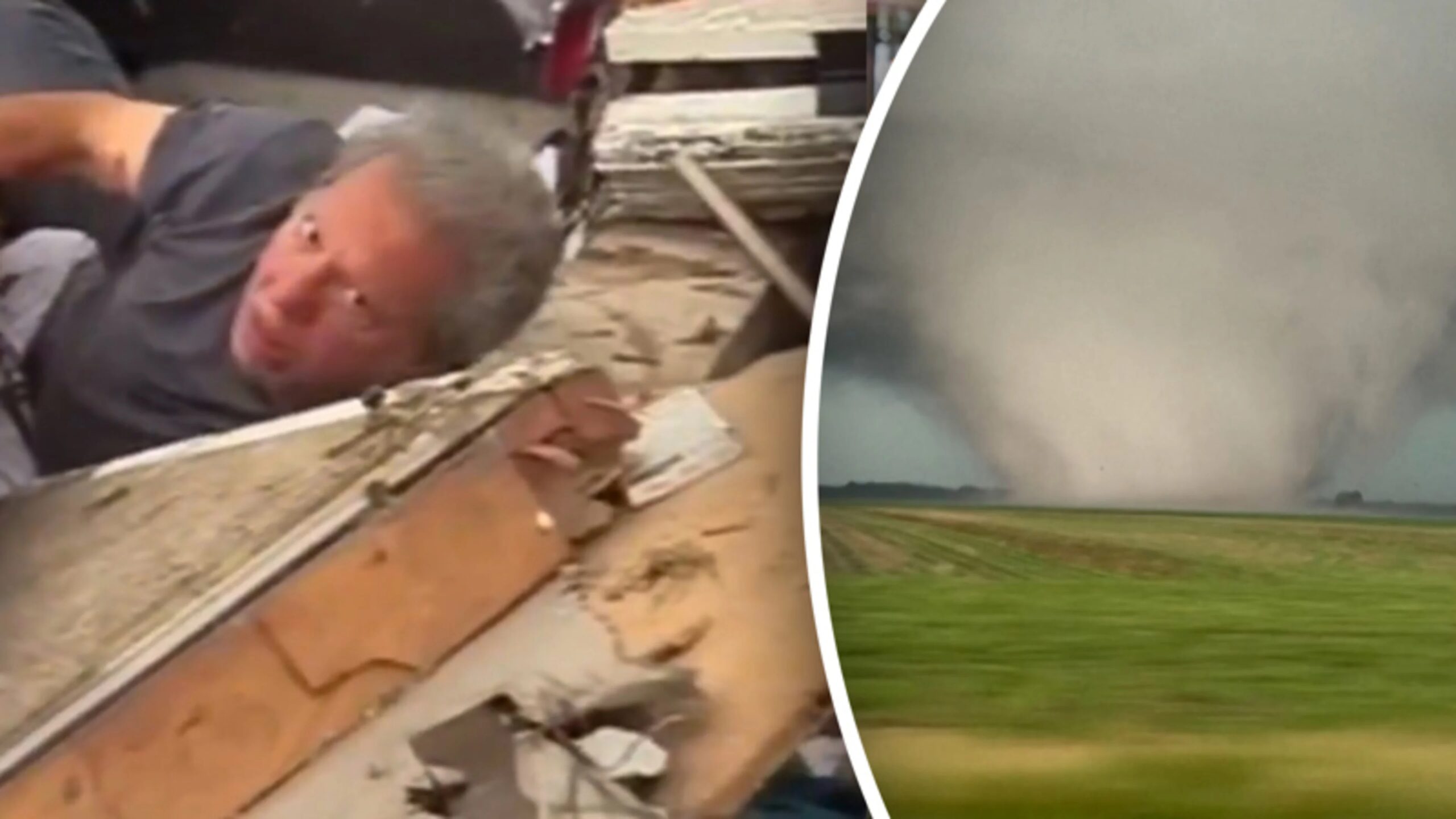 Violent images: man is rescued from rubble after tornado