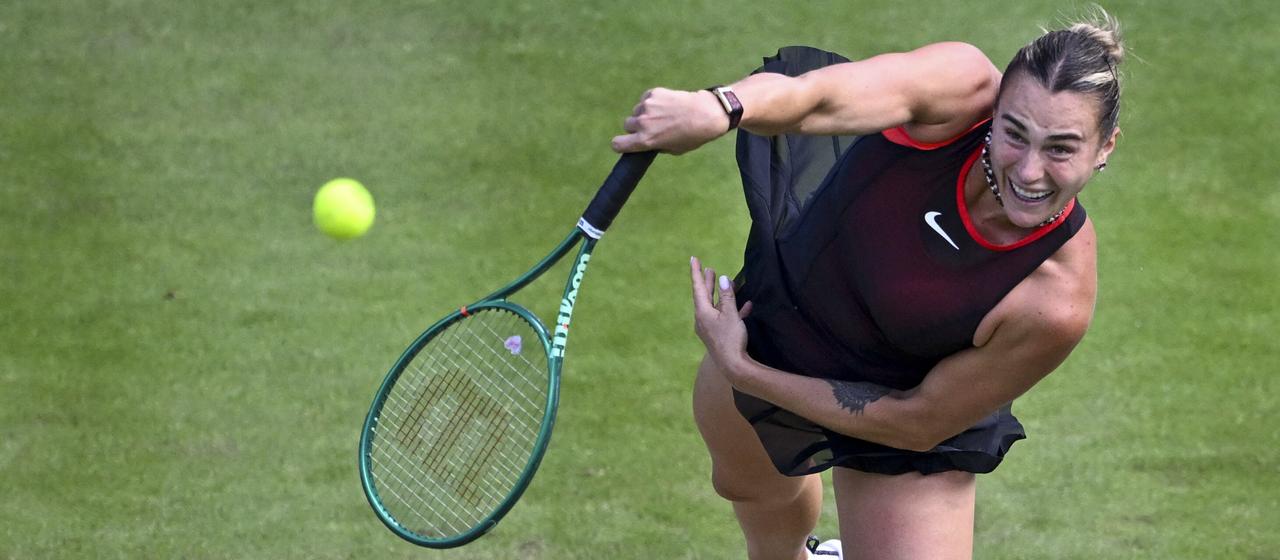 Belarus Aryna Sabalenka in action