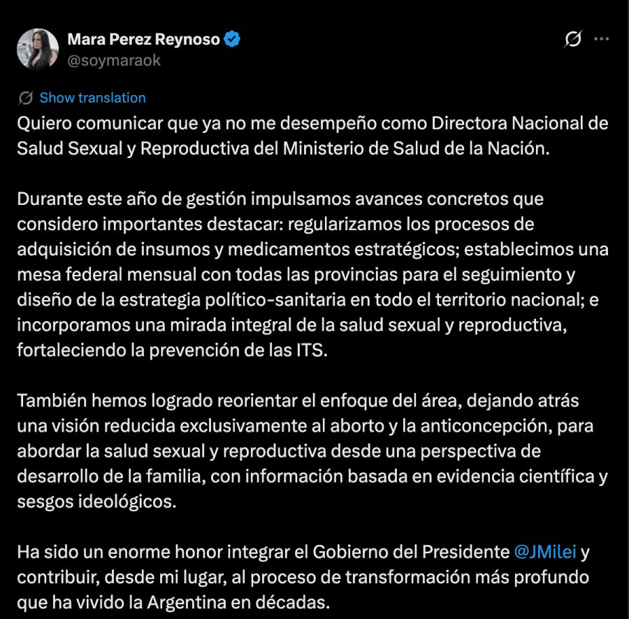 Who is the trans official who left on the eve of Ni Una Menos?