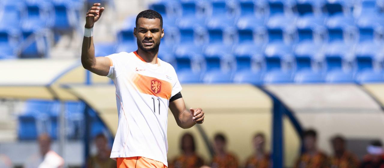 Double goalscorer Cody Gakpo in the friendly against Uzbekistan