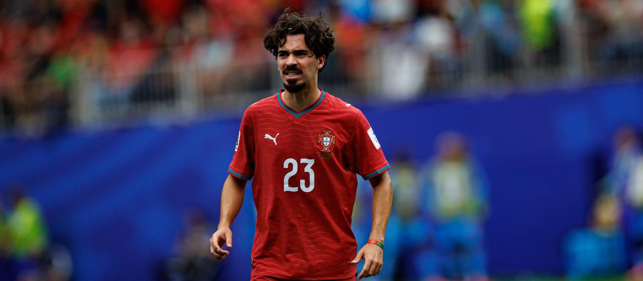 Vitinha frustrated in the game against DR Congo