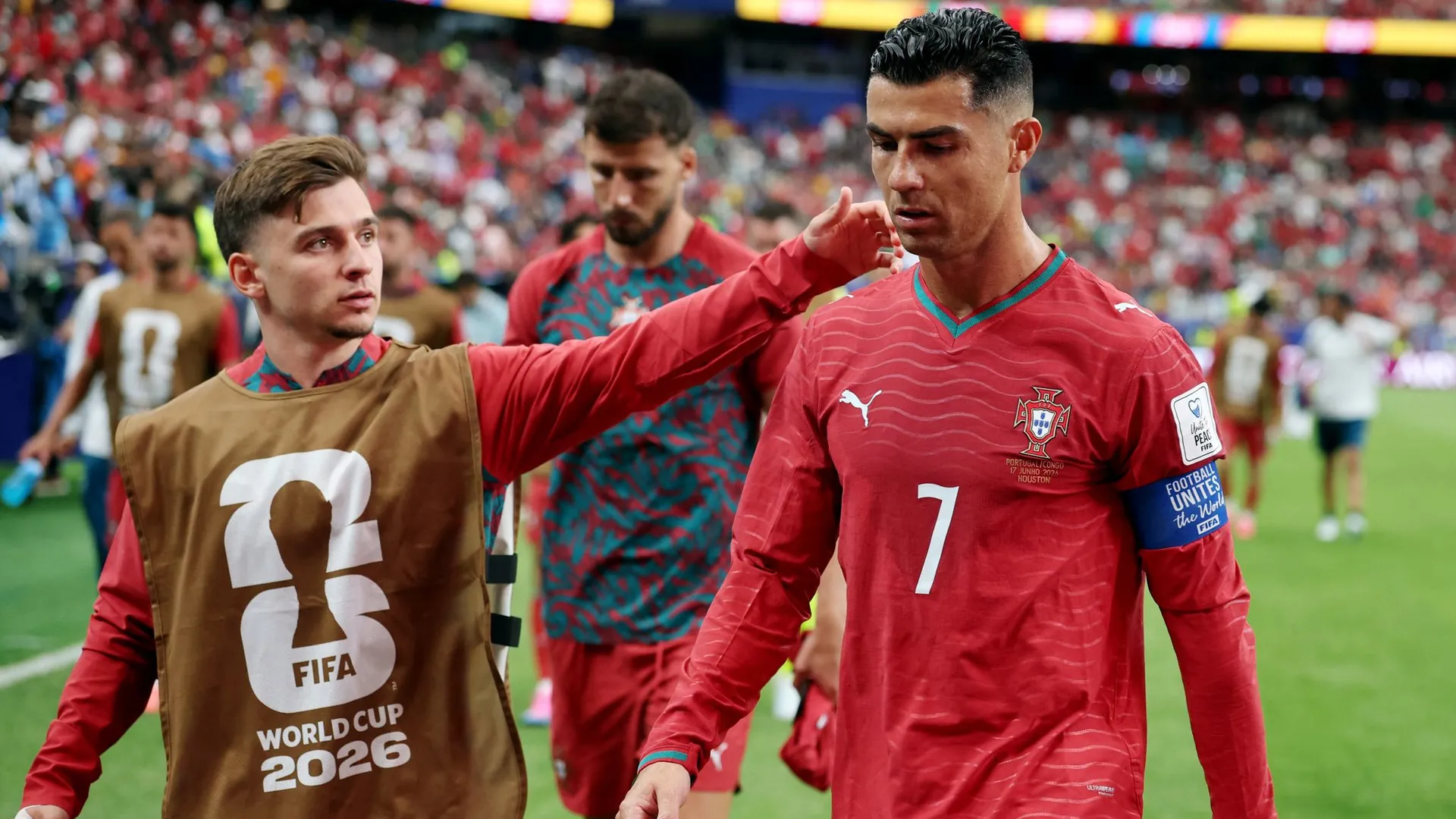 Cristiano Ronaldo: The 41-year-old is now the oldest outfield player ever to appear at a World Cup. Cristiano Ronaldo: The 41-year-old is now the oldest outfield player ever to appear at a World Cup.
