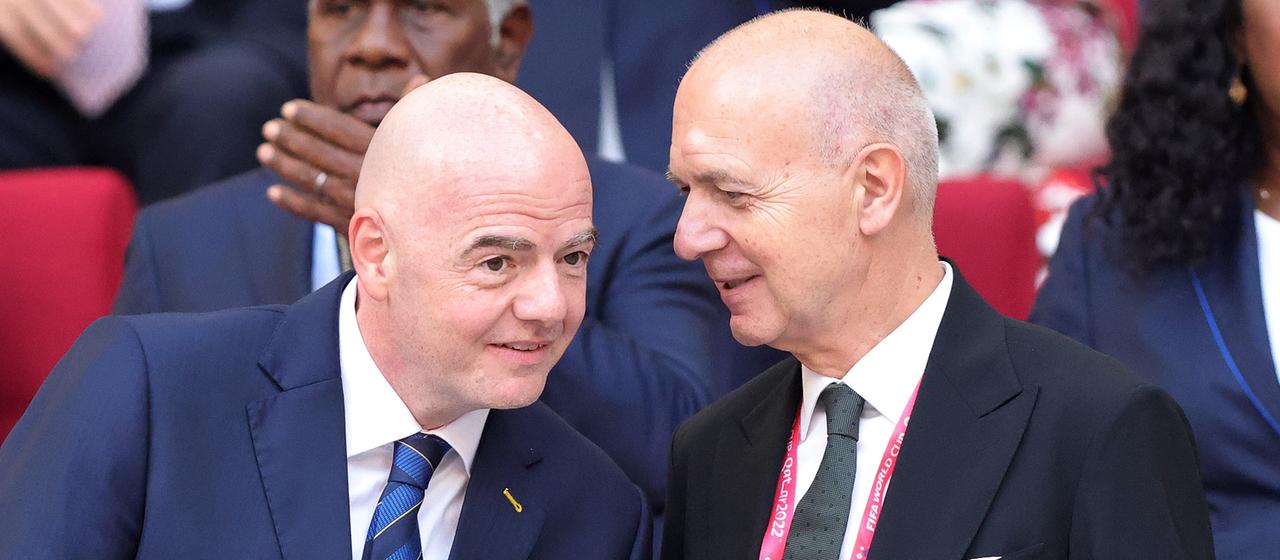 FIFA President Gianni Infantino (l.) and DFB President Bernd Neuendorf