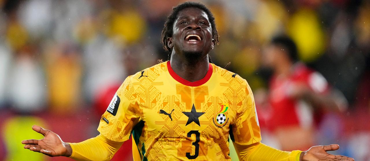 Antoine Semenyo celebrates after the winning goal