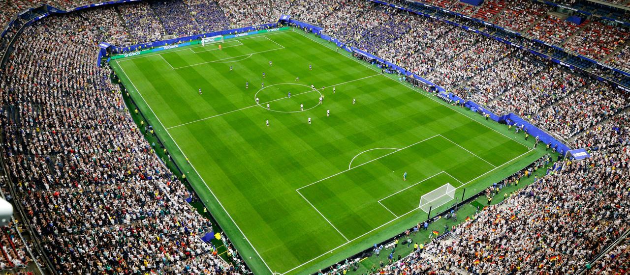 View of the stadium in Houston during the game between Germany and Curaca0o