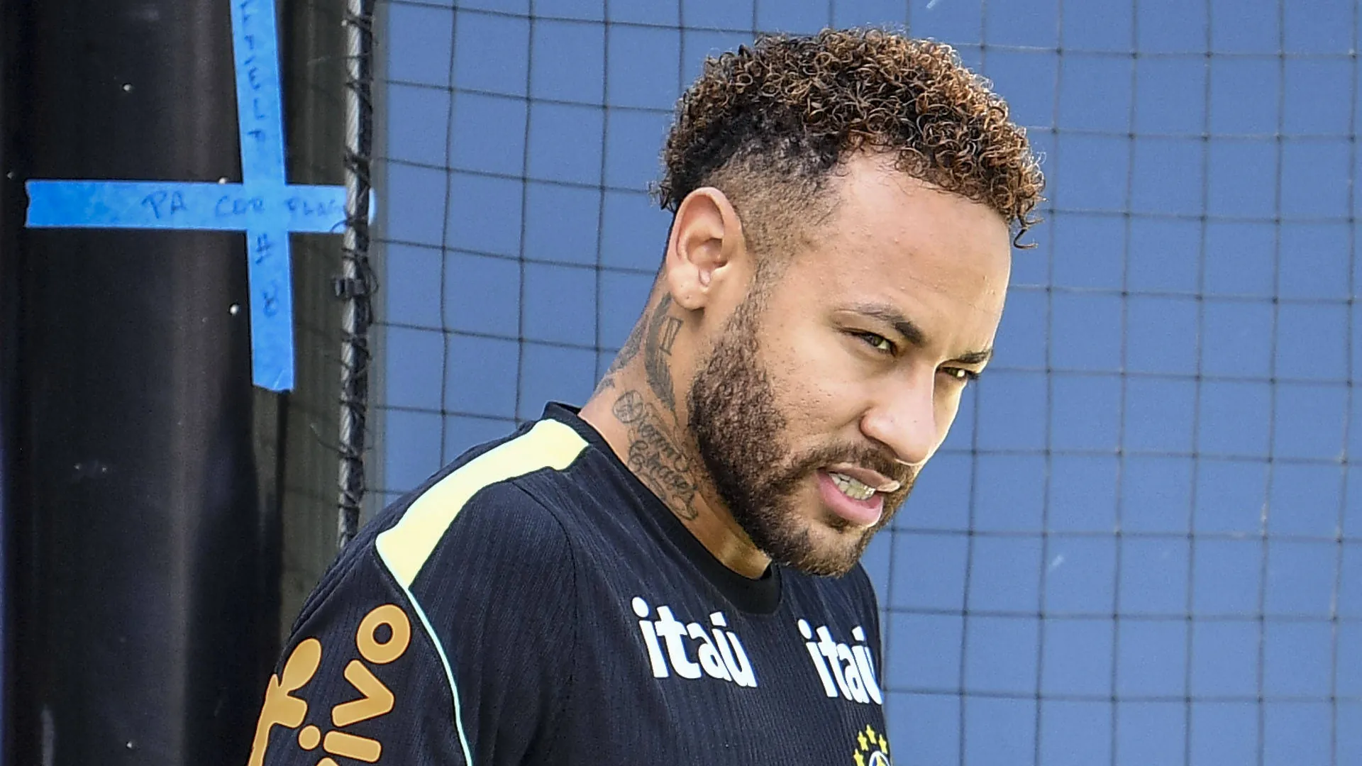 Neymar: The Brazilian superstar is suffering from an injury. Neymar: The Brazilian superstar is suffering from an injury.