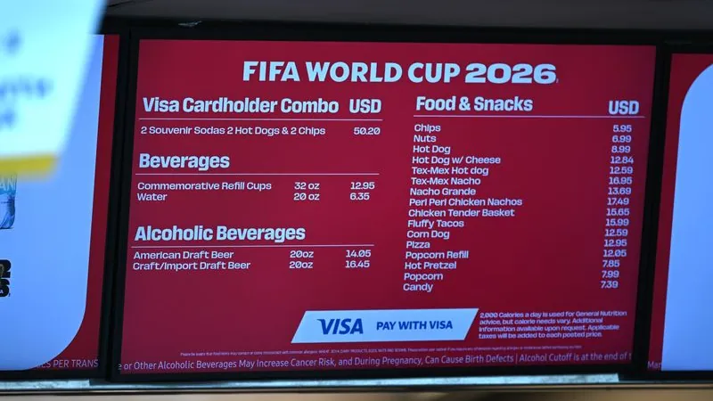 Houston: View of the prize board in the World Cup stadium. Houston: View of the prize board in the World Cup stadium.