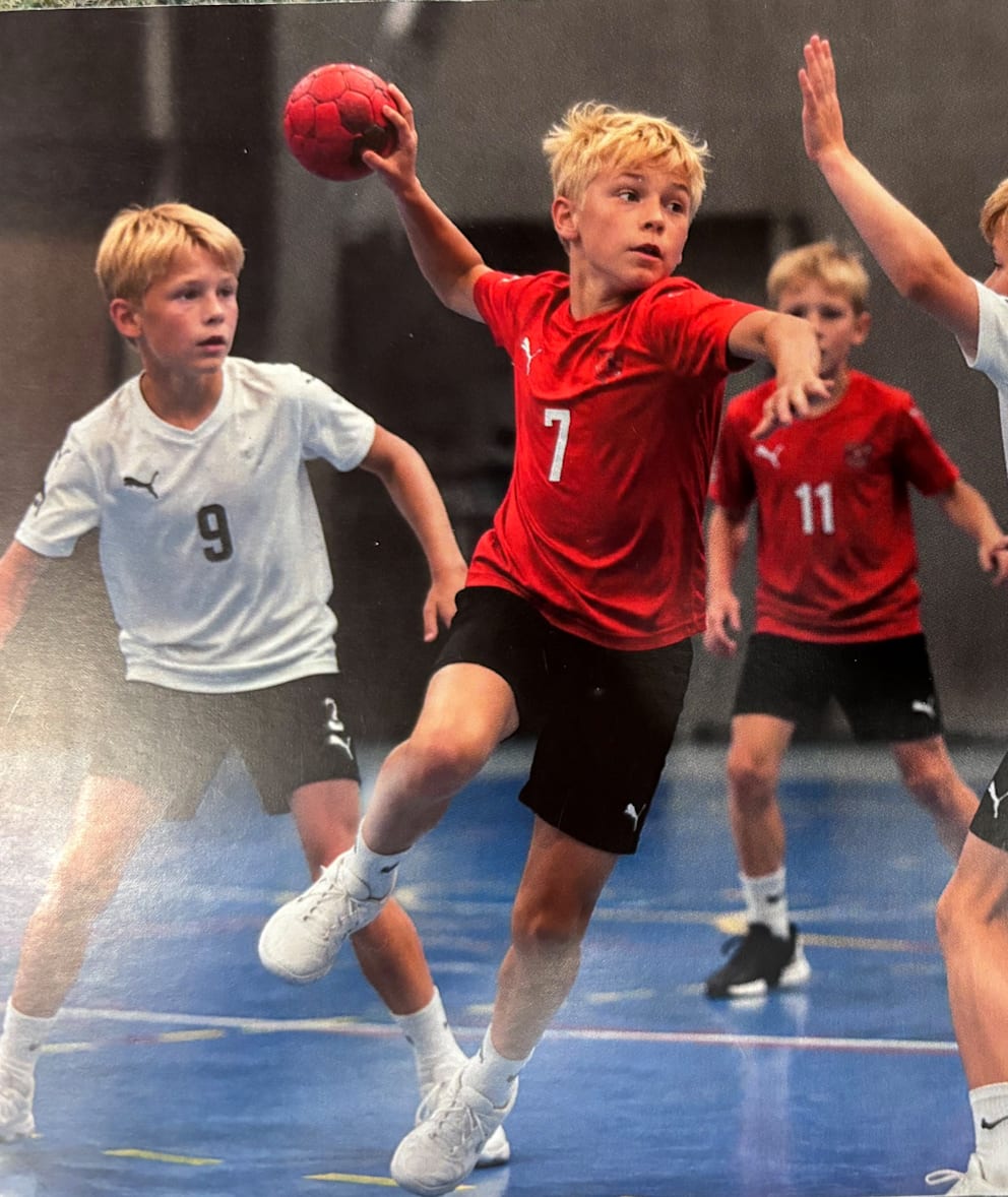Mathias Gidsel als Knirps bei seinen Handball-Anfängen in Dänemark