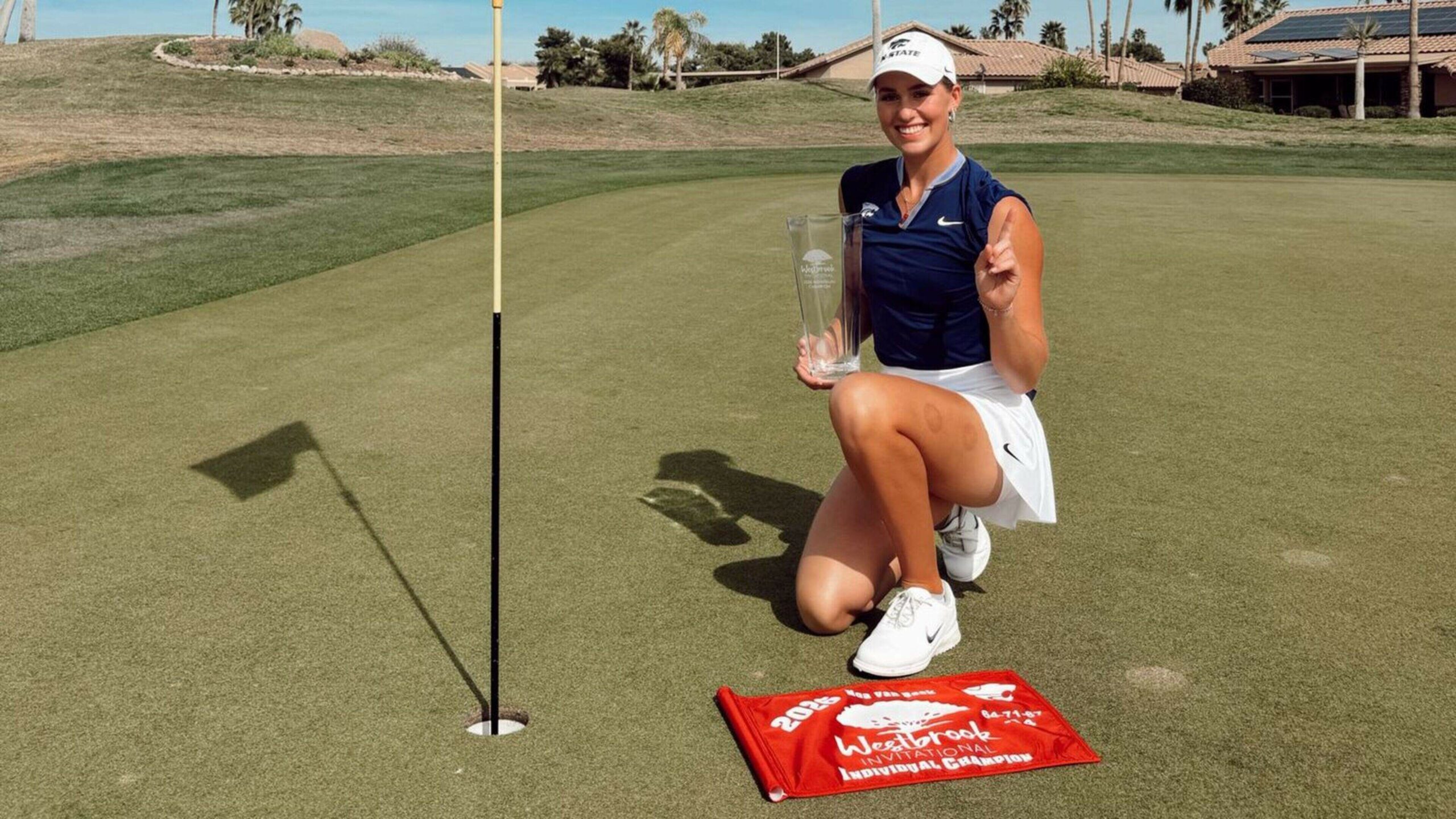Would-be golf pro Noa van Beek (22) has two faces: ‘When you see me play, you think: this is really not a nice girl’