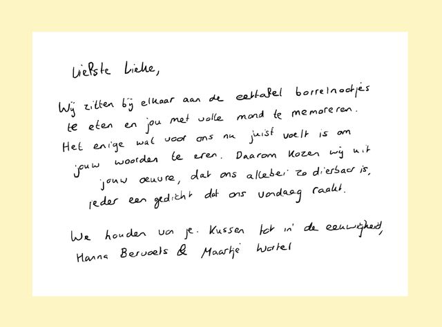 Writers and poets pay tribute to Lieke Marsman