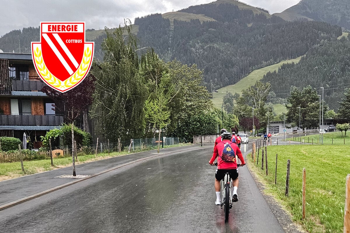 Energie Cottbus Training Camp: Storm Forces Team’s Quick Escape on Bikes!