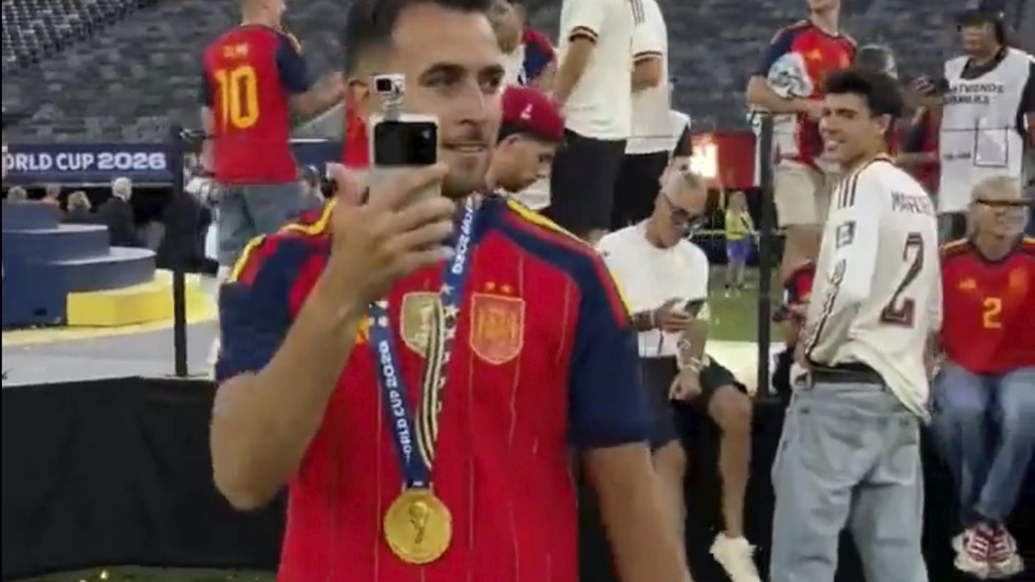 Eric García Unveils Secret Honor Robot Phone After World Cup Victory