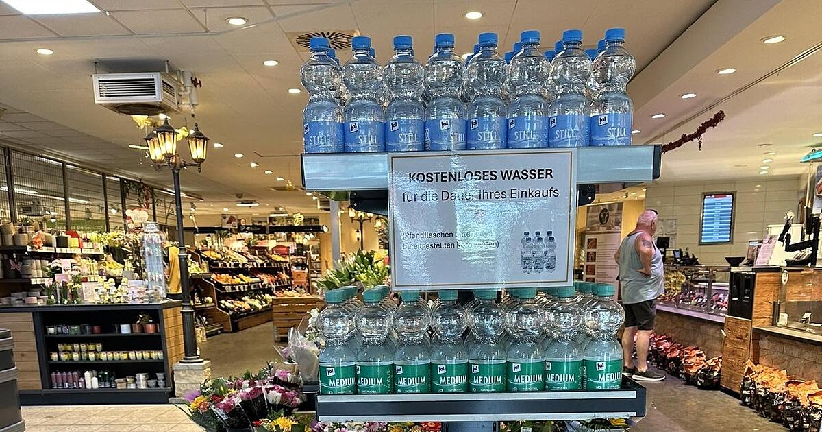 Heatwave Relief: Bamberger Rewe Offers Free Water to Customers