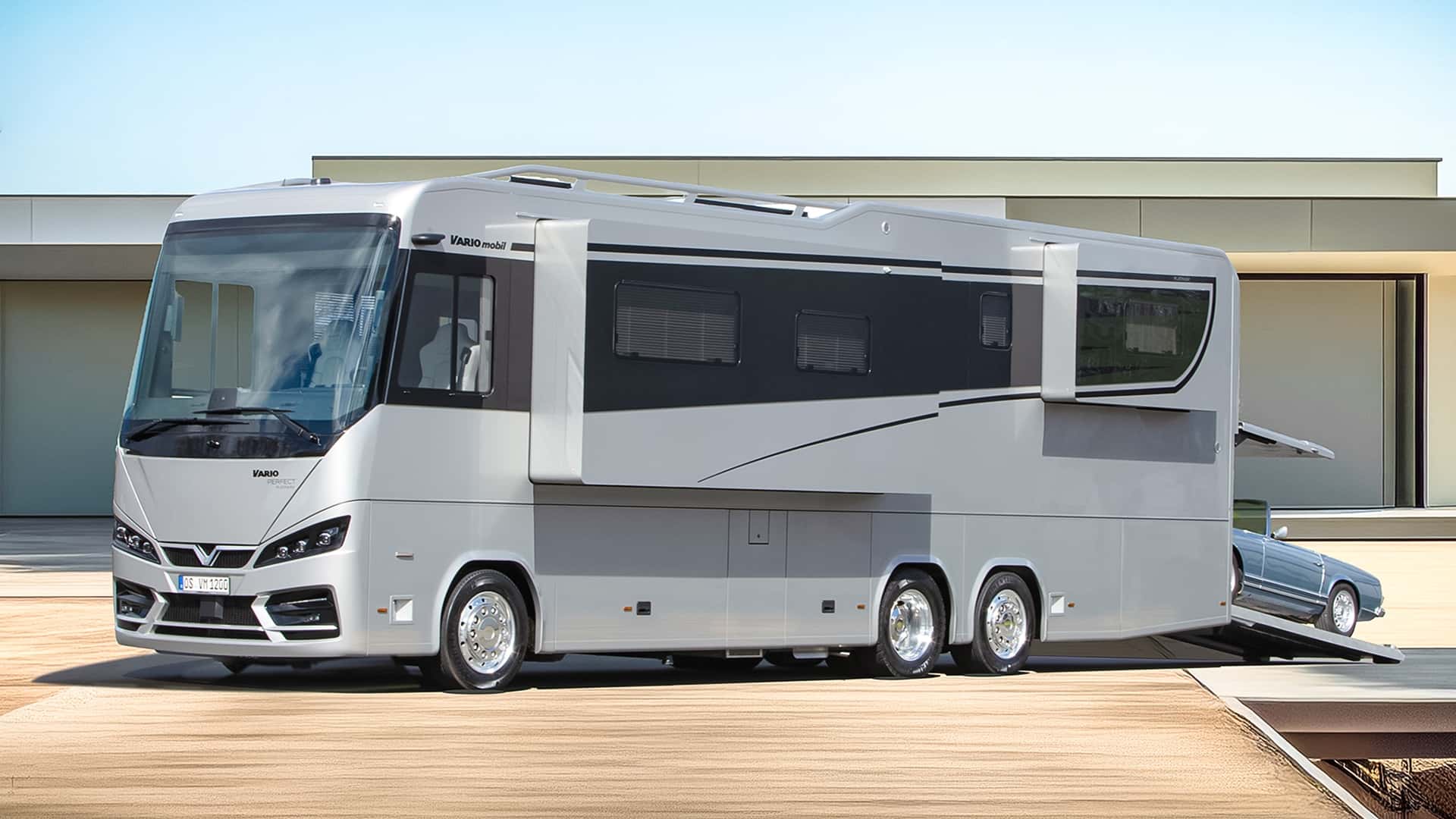 Stunning €2.2 Million Motorhome: Complete with Classic Car Garage!