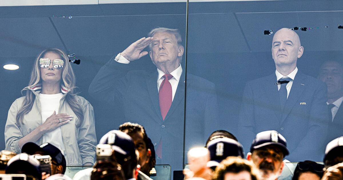 Trump at World Cup Final: Behind Glass, Caressing the Trophy