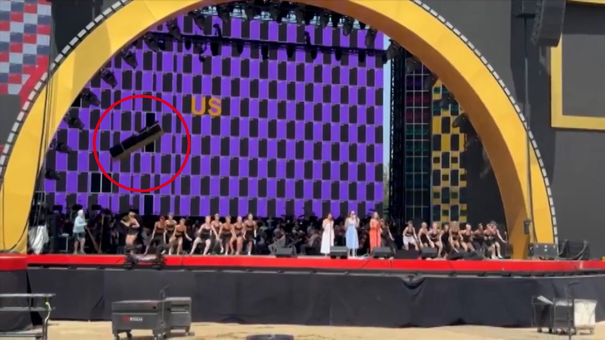 Trump’s “State Fair”: Near Miss with Falling Stage Piece Shocks Dancers